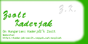 zsolt kaderjak business card